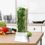 Airtight Transparent Herb Storage Box with Water Reservoir for Fresh Food Storage